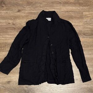women’s black arthur michaels button down blazer